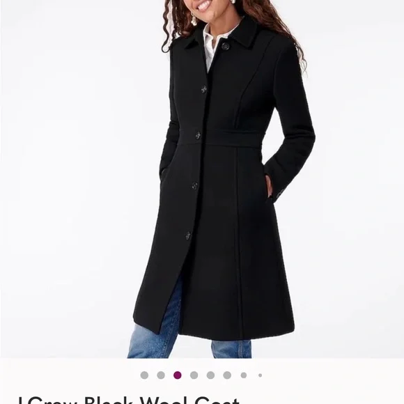 J Crew Elegant Black Women's Coat 💕 - Picture 1 of 8